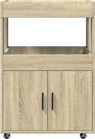 vidaXL Τρόλεϊ Μπαρ Sonoma Δρυς 60x39,5x89 εκ. Επεξ. Ξύλο