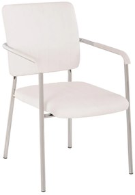 ΚΑΡΕΚΛΑ QUESTA ΜΕ ΜΠΡΑΤΣΑ HM1070.02 ΛΕΥΚΗ 56,5x59x85 cm