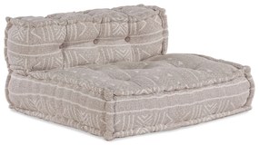 vidaXL Modular Pouffe Ανοιχτό Καφέ 70x70x54 Ύφασμα