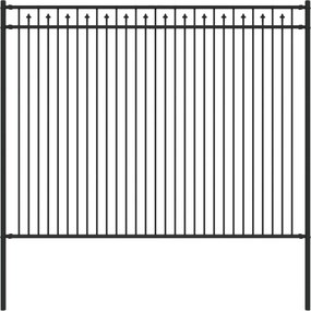 vidaXL Φράχτης με Άκρες Μαύρο 200 x 200 cm