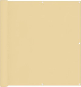 vidaXL Οθόνη Μπαλκονιού Άμμος 110 x 500 cm Ύφασμα Όξφορντ