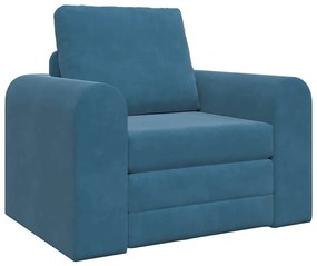vidaXL Καναπές Κρεβάτι 2 σε 1 Μπλε 98x71x83 εκ. Βελούδο