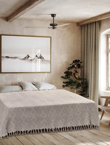 Κουβέρτα Πικέ Ζακάρ TIFOON BEIGE Κουβέρτα Πικέ Ζακάρ: 220 x 240 εκ.