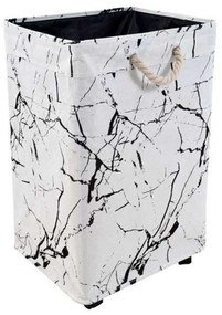 Καλάθι Απλύτων Marble 818518 70lt White-Black Ankor Fabric