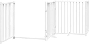 vidaXL Διαχωριστικό Σκύλων/Πόρτα Πτυσσόμενο 4 Πάνελ 320εκ. Μασίφ Ελάτη