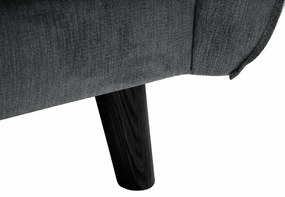 Καναπές Seattle P103, Αριθμός θέσεων: 3, Μαύρο, Σκούρο γκρι, 224x97x80cm, 71 kg, Ταπισερί, Πόδια: Ξύλο | Epipla1.gr
