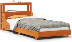 vidaXL Σκελετός Κρεβ. Χωρίς Στρώμα Καφέ Κεριού 90x190 εκ Μασίφ Πεύκο