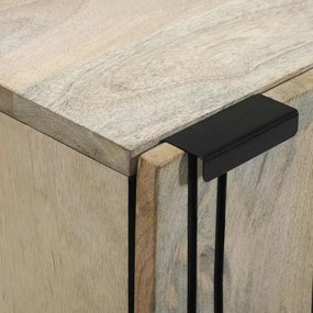 vidaXL Γραφείο Λευκό 40 x 33 x 75 εκ. Μασίφ ξύλο μάνγκο