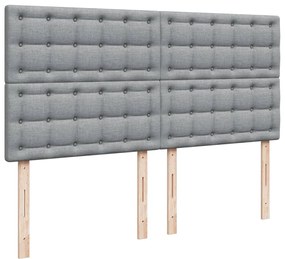 ΚΡΕΒΑΤΙ BOXSPRING ΜΕ ΣΤΡΩΜΑ ΑΝΟΙΧΤΟ ΓΚΡΙ 200X200 ΕΚ. ΥΦΑΣΜΑΤΙΝΟ 3291401