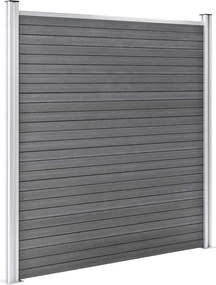 vidaXL Πάνελ Περίφραξης Γκρι 1218 x 186 εκ. από WPC