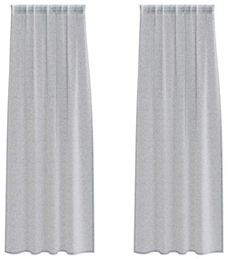 vidaXL Κουρτίνες με κουρτίνες 2 pcs Σκούρο γκρι 140x175cm Πολυεστέρας