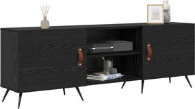 vidaXL Ντουλάπι TV 150 x 30 x 50 cm Μαύρη δρυς Επεξεργασμένο ξύλο