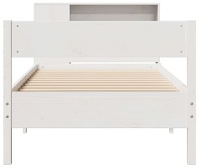 vidaXL Κρεβάτι Βιβλιοθήκη Χωρίς Στρώμα 90x190 εκ Μασίφ Ξύλο Πεύκου