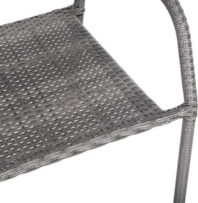 ΣΕΤ ΤΡΑΠΕΖΑΡΙΑΣ MORNER HM21195 ΤΡΑΠΕΖΙ ΜΕ 4 ΠΟΛΥΘΡΟΝΕΣ--ΓΚΡΙ