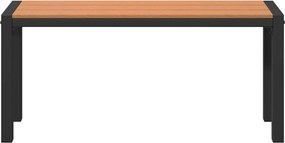 vidaXL Παγκάκι κήπου Καφέ 100 x 28 x 45 εκ. Ατσάλι