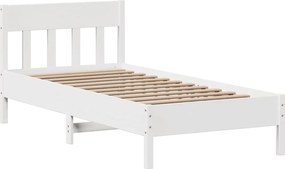 vidaXL Σκελετός Κρεβ. Χωρίς Στρώμα Λευκό 90x190 εκ Μασίφ Πεύκο