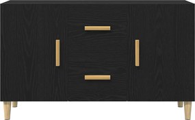 vidaXL Μπουφές Μαύρος Δρυς 100x36x60 εκ. από Τεχνητό Ξύλο