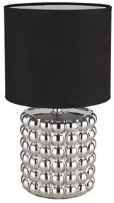 Επιτραπέζιο Φωτιστικό E14 Φ18,5 Valentino Globo Lighting-21626C-Μαύρο-Ασημί 21626C
