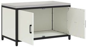 vidaXL Ντουλάπα Αποθήκευσης Κουζίνας Λευκό 60 x 50 x 92 εκ. Ατσάλι