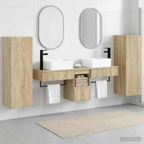 vidaXL Σετ Επίπλων Μπάνιου 5 τμχ. Sonoma Δρυς 33 x 34,5 x 100 εκ