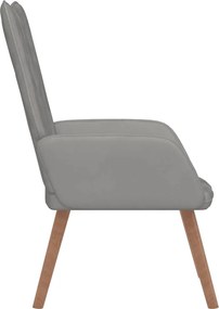 vidaXL Πολυθρόνα Relax Ανοιχτό Γκρι Βελούδινη