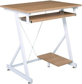 UNIT Γραφείο Η/Υ Μέταλλο Βαφή Άσπρο, Melamine Απόχρωση Sonoma   1τμχ