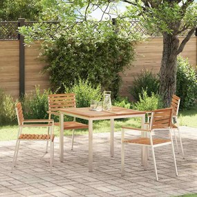 vidaXL Τραπέζι Φαγητού Εξωτερικού Χώρου 90x90x74,5 εκ από Μασίφ Ξύλο Teak
