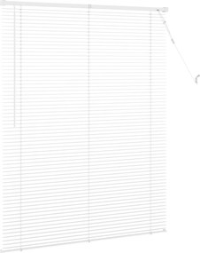 vidaXL Βενετσιάνικη Σκίαση Λευκός 150 x 110 εκ 25 mm PVC