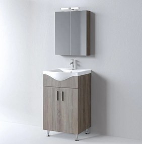 Set Bathroom Furniture SIENA 55 Sonoma Dark 55x46x160 εκ.