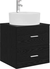 vidaXL Σετ Επίπλων Μπάνιου 5 pcs Μαύρη Δρυς