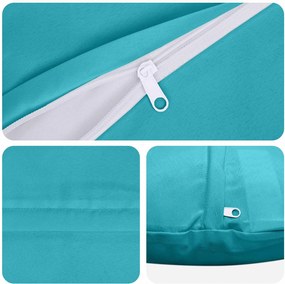 vidaXL Κάλυμμα Μαξιλαριού 2 pcs HEERLEN Τιρκουάζ Ø 40 cm Πολυεστέρας