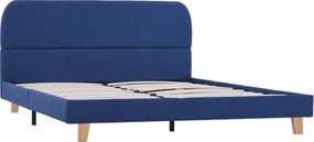 vidaXL Πλαίσιο Κρεβατιού Μπλε 140 x 200 εκ. Υφασμάτινο