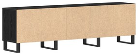 vidaXL Τηλεοπτική Βάση Μαύρη Ξυλεία 150x30x44,5 εκ. Επεξεργασμένο Ξύλο