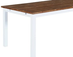 Τραπέζι Riverton 631, Καφέ, Άσπρο, 75x90x180cm, Ξύλο, Ινοσανίδες μέσης πυκνότητας, Ξύλο: Πεύκο | Epipla1.gr