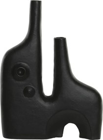 Βάζο Home ESPRIT Μαύρο Αλουμίνιο Αφηρημένο Σύγχρονη 30 x 5 x 40 cm