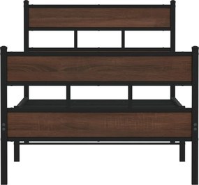 vidaXL Σκελετός Κρεβατιού Χωρίς Στρώμα με Κεφαλάρι και Ποδαρικό