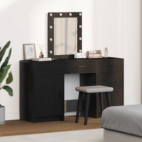 vidaXL Σετ Dressing Table 3 Τεμαχίων με LED Μαύρο Επεξεργασμένο Ξύλο
