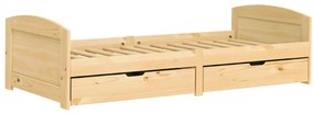 vidaXL Καναπές Κρεβάτι 2 Συρτ. IRUN 90x200εκ. Μασίφ Ξύλο Πεύκου