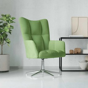 vidaXL Πολυθρόνα Relax Ανοιχτό Πράσινο Βελούδινη