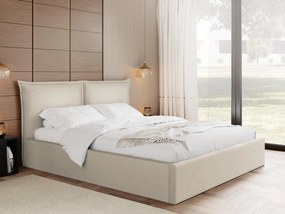 Επενδυμένο κρεβάτι Pirkun-160 x 200-Εκρού