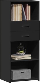 vidaXL Ντουλάπι Μαύρο 50x42,5x124 εκ. από Επεξεργασμένο Ξύλο