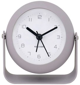 Ρολόι Επιτραπέζιο - Ξυπνητήρι Bunky KA5972GY 10,2x7x13cm Grey Karlsson Metal