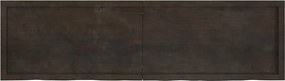 vidaXL Επιφάνεια Τραπεζιού Σκούρο Καφέ 180x50x(2-6)εκ Επεξ. Μασίφ Δρυς