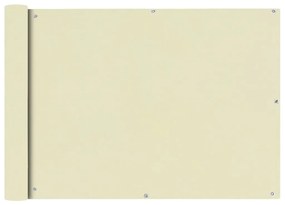 vidaXL Διαχωριστικό Βεράντας Κρεμ 75 x 600 εκ. από Ύφασμα Oxford