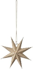 Αστέρι Κρεμαστό Καφέ-Λευκό Ρίγες Χαρτί Βαμβάκι Μαγνήτης Φ20cm Uni Star S 760-403-01 Affari of Sweden 760-403-01