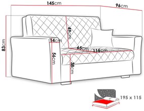 Καναπές διθέσιος Caro II