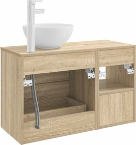 vidaXL Σετ Επίπλων Μπάνιου 2 pcs Sonoma Δρυς Επεξεργασμένο Ξύλο