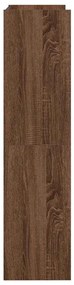 Ράφι παπουτσιών καφέ δρυς 60x25x100 cm Κατασκευασμένο ξύλο - Καφέ