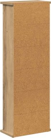 vidaXL Ντουλάπα CD Artisan Δρυς 60 x 17 x 92 εκ. Επεξεργασμένο Ξύλο