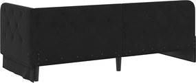 vidaXL Κρεβάτι Γωνίας Μαύρο 80 x 200 cm Βελούδο
